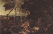 Landscape with St.Jerome Poussin